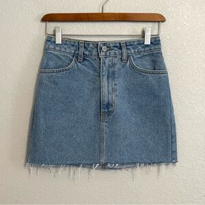 Brandy Melville John Galt Light Blue Denim Mini Skirt